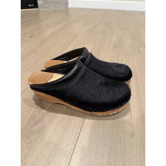 Troentorp Shoes - Troentorp clogs black pony hair Rembrandt Swedish Size 39  W9 M6 mules‎